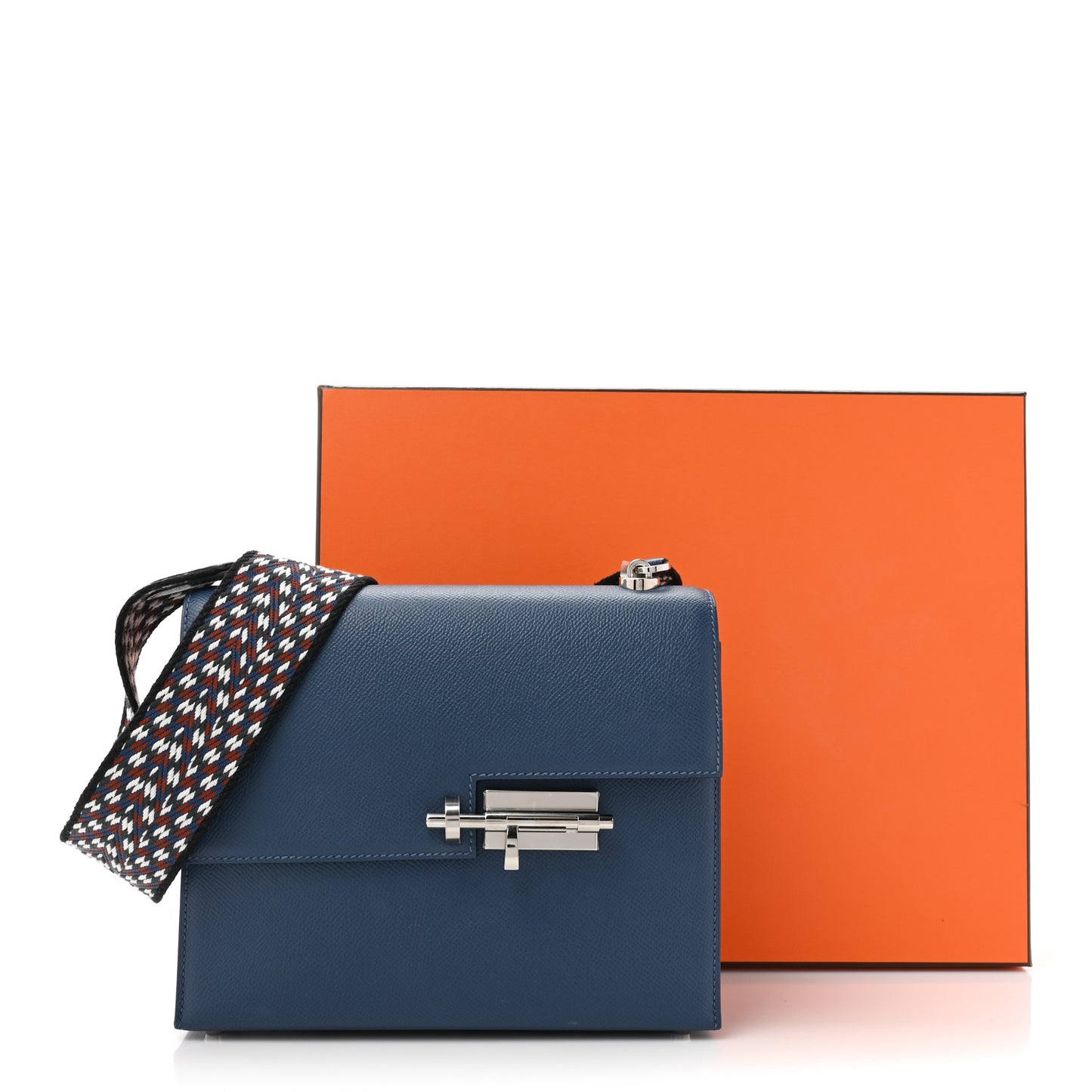 Epsom Mini Verrou Large Strap Bag Deep Blue