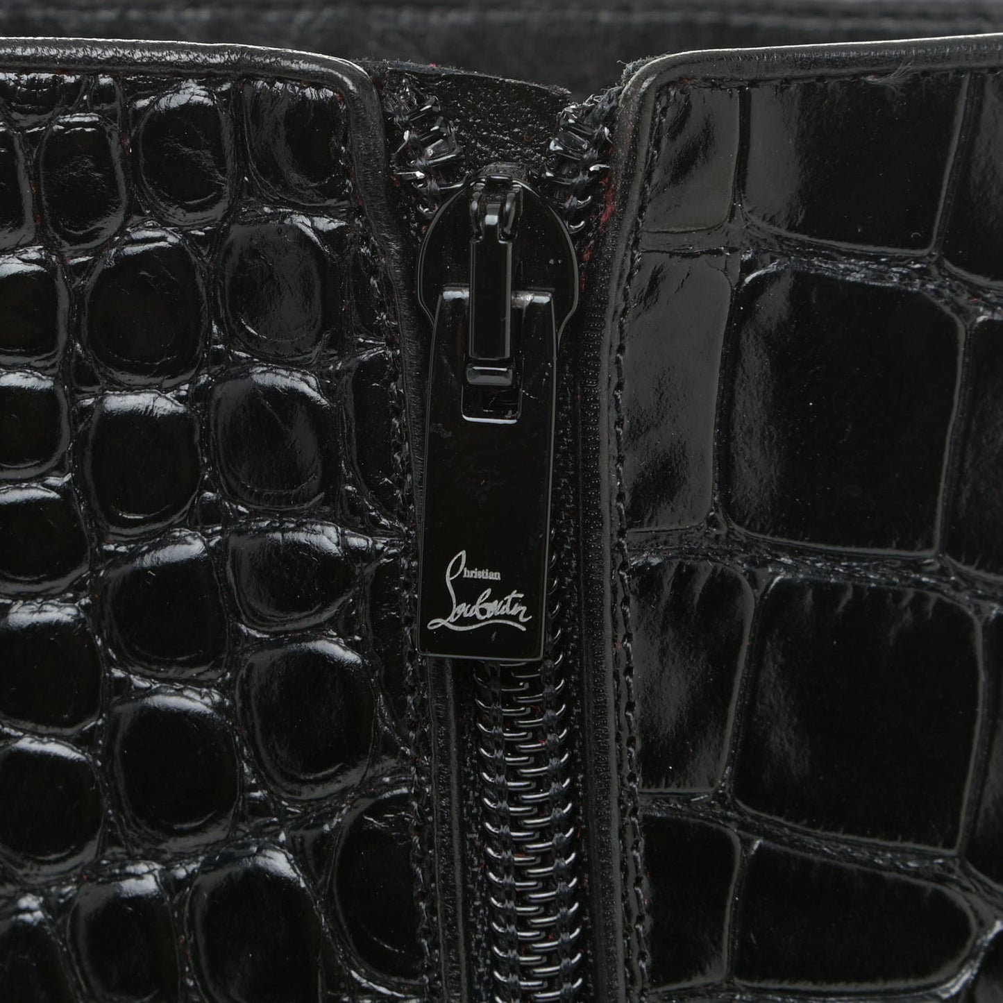 Calfskin Crocodile Embossed Izamayeah 130 Platform Boots 37 Black