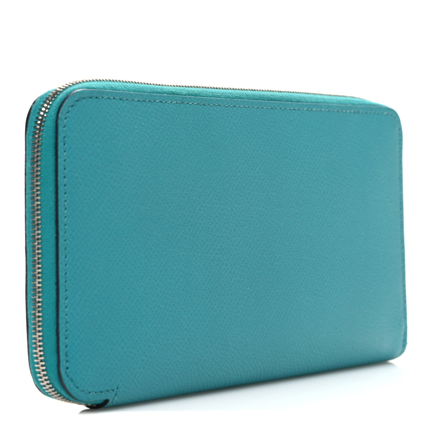 Hermes Epsom Silk'In Wallet Bleu Paon 3 of 7