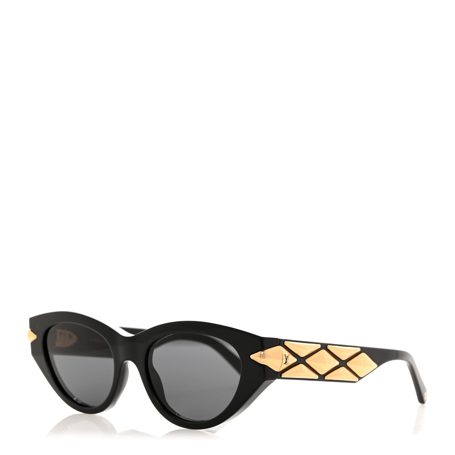 Louis Vuitton Acetate LV Malletage Cat Eye Sunglasses Z1986W Black 1 of 7
