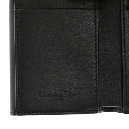 Christian Dior Lambskin Cannage Lady Dior Lotus Wallet Black 6 of 10