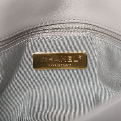 Chanel Lambskin Quilted Medium Chanel 19 Flap Grey 8 of 10