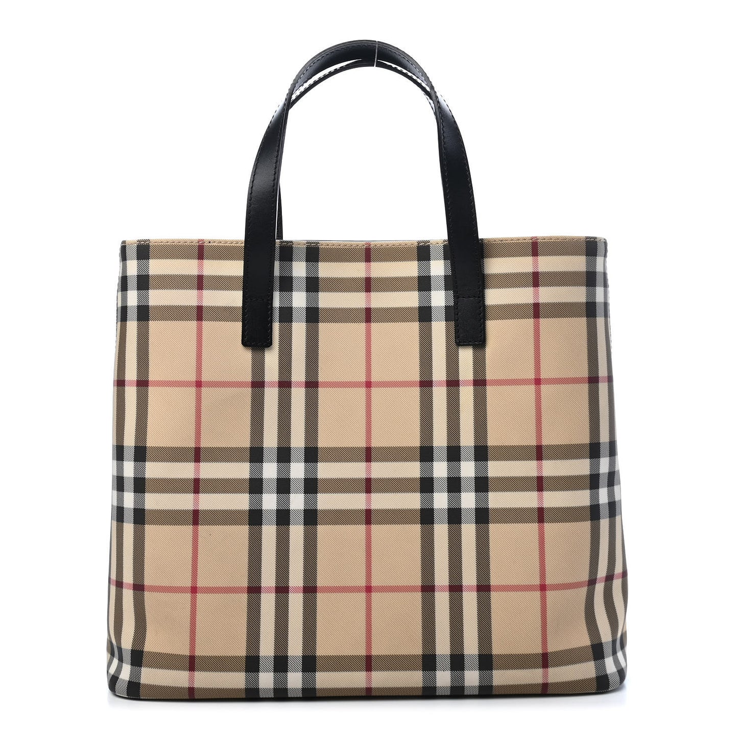 House Check Small Tote Black