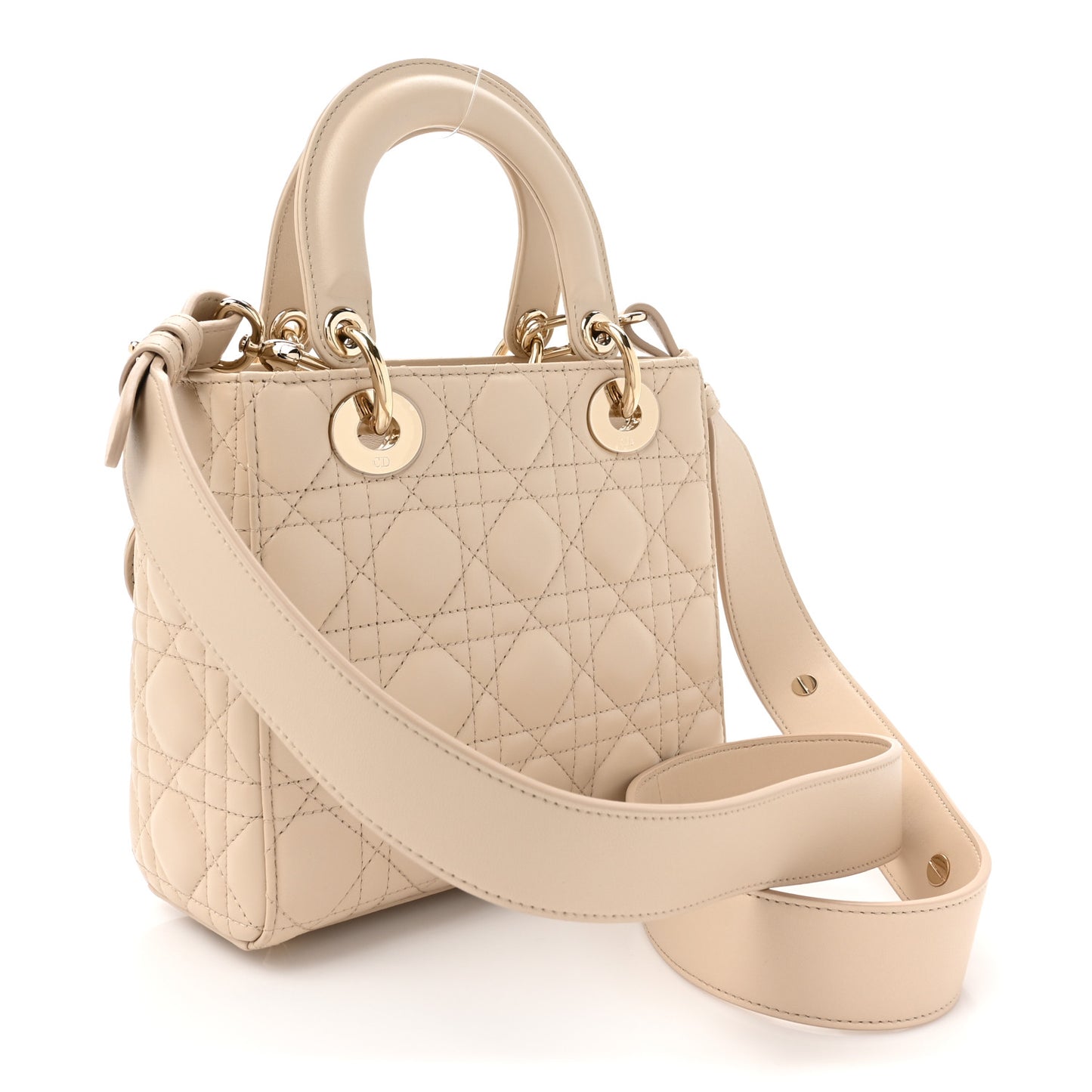 Lambskin Cannage Small My ABCDior Lady Dior Beige