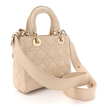 Christian Dior Lambskin Cannage Small My ABCDior Lady Dior Beige 2 of 10
