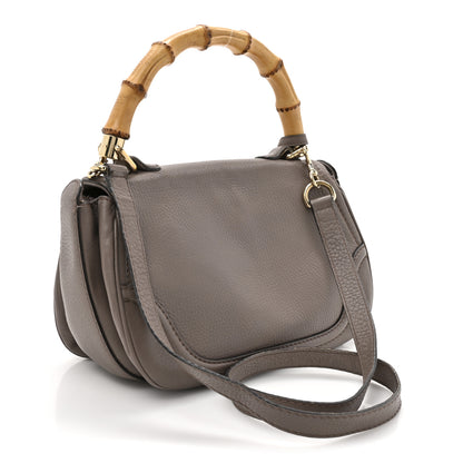Gucci Calfskin Medium New Bamboo Top Handle Bag Mauve 3 of 16