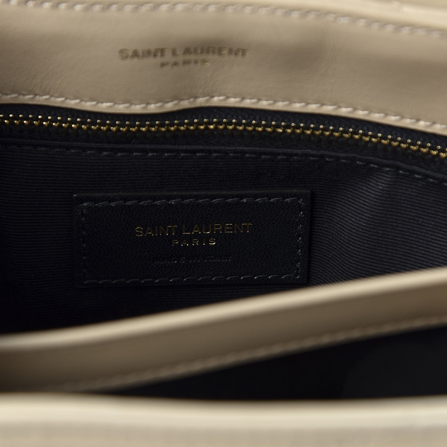 Saint Laurent Calfskin Y Quilted Monogram Toy Loulou Crossbody Bag Dark Beige 8 of 11
