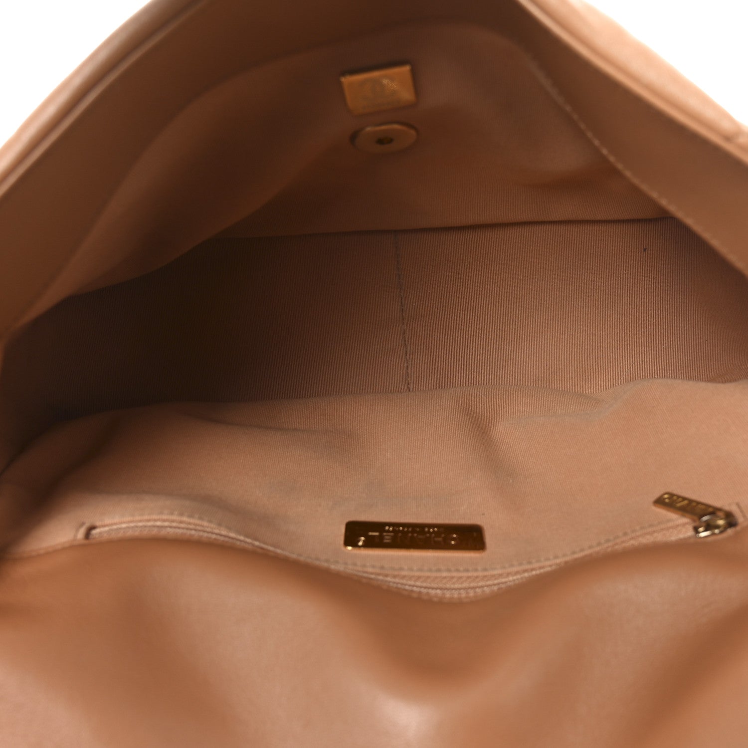 Chanel Lambskin Quilted Large Chanel 19 Flap Brown 5 of 10