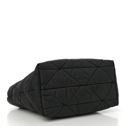 Prada Re-Nylon Nappa Triangle Quilted Padded Double Handled Zip Pocket Tote Black 4 of 11
