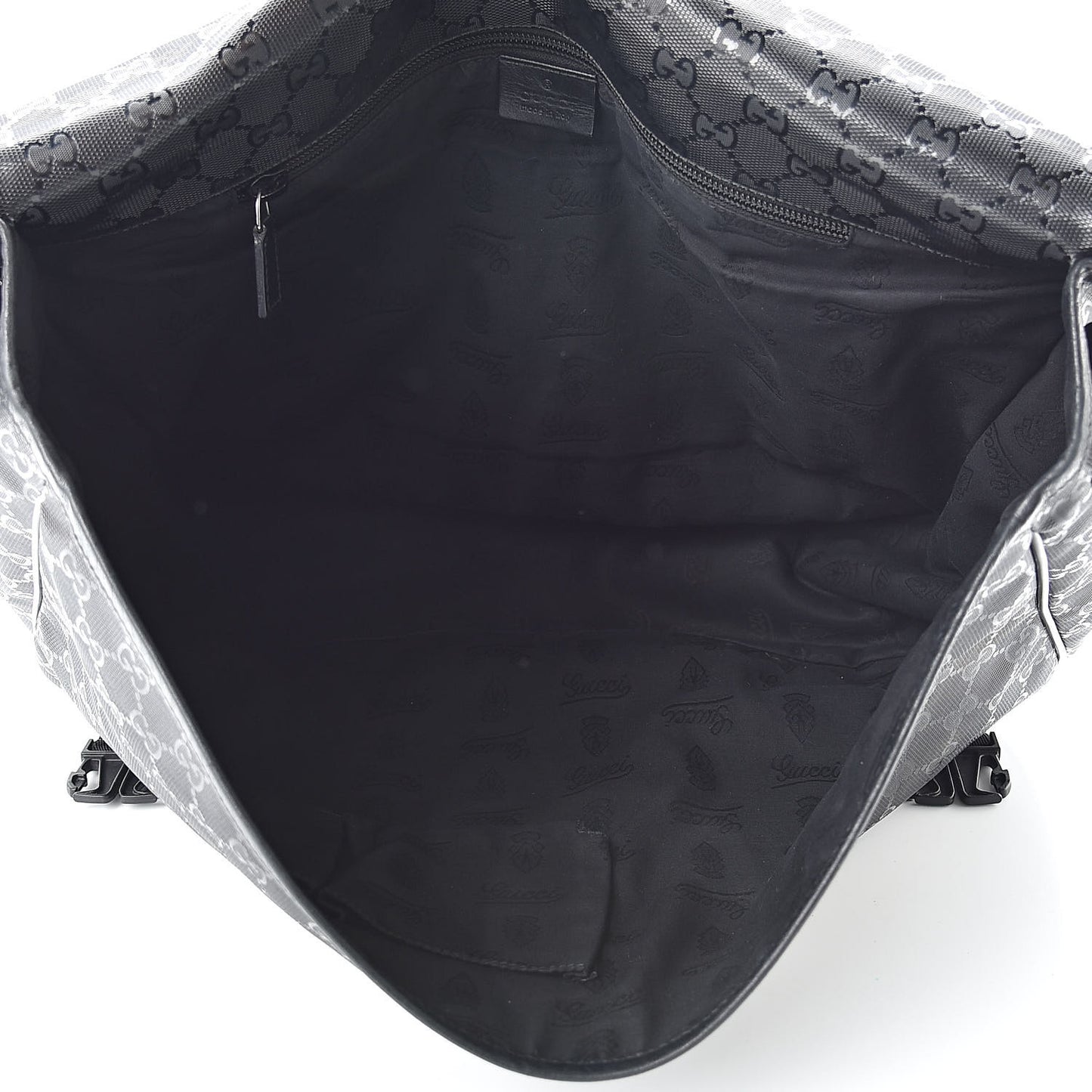 Imprime Monogram Large Double Buckle Flap Messenger Bag Black