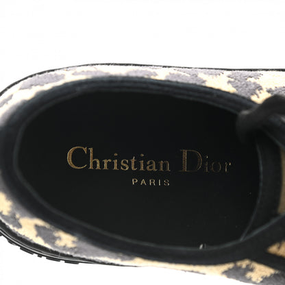 Christian Dior Cotton Mizza Embroidered Walk'N'Dior Low Top Sneakers 38 Natural Black 7 of 8