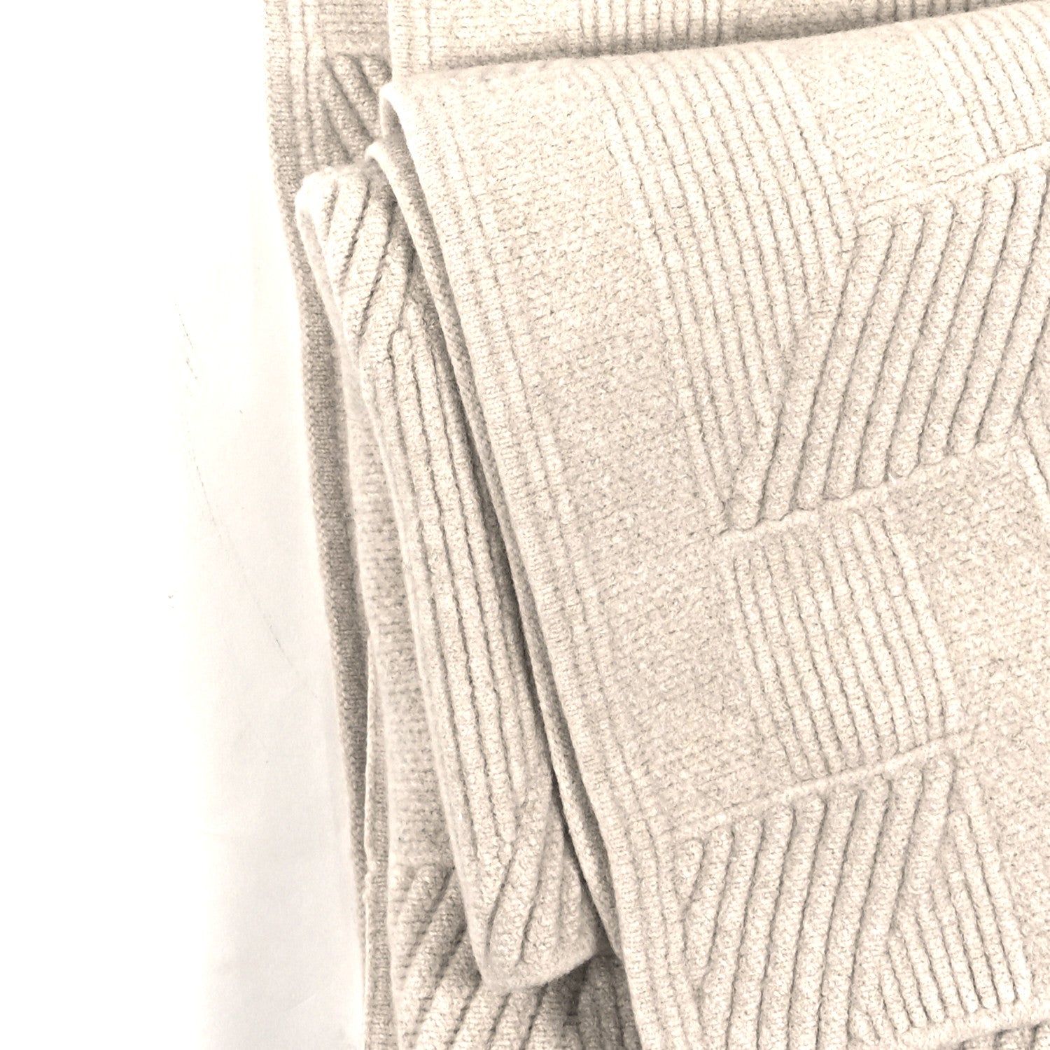 Hermes Wool Sherwood Bed Cover Blanket Ecru 3 of 4