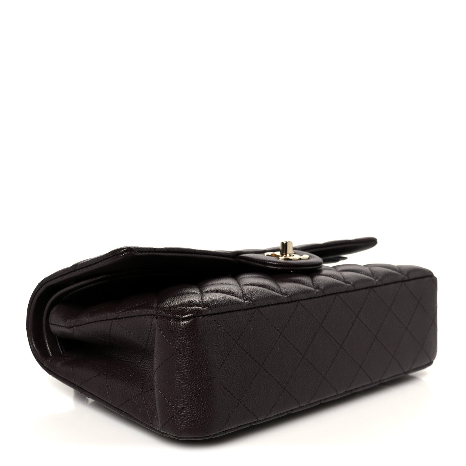 Chanel Caviar Quilted Medium Double Flap Dark Purple 4 of 11