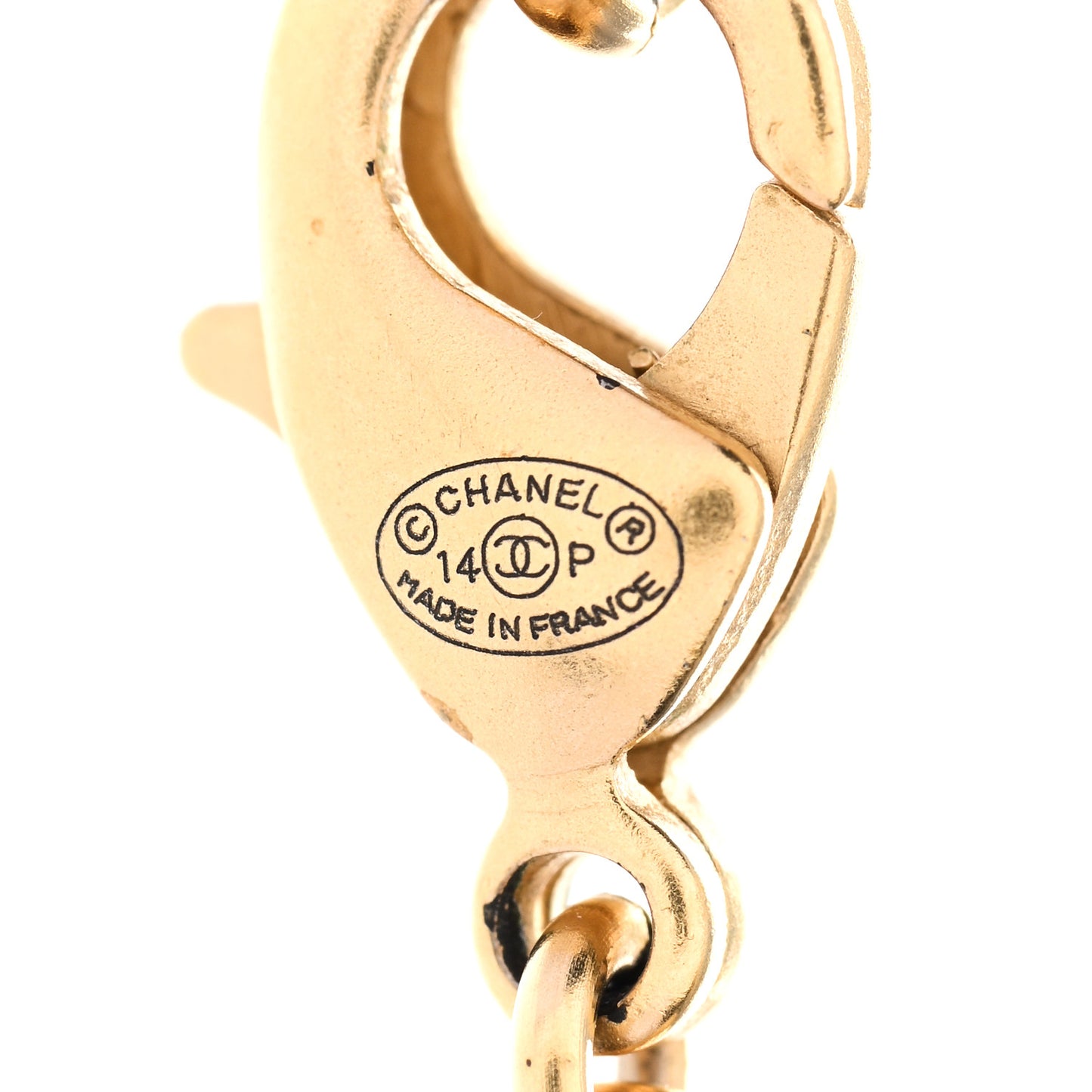 Metal CC Necklace Matte Gold