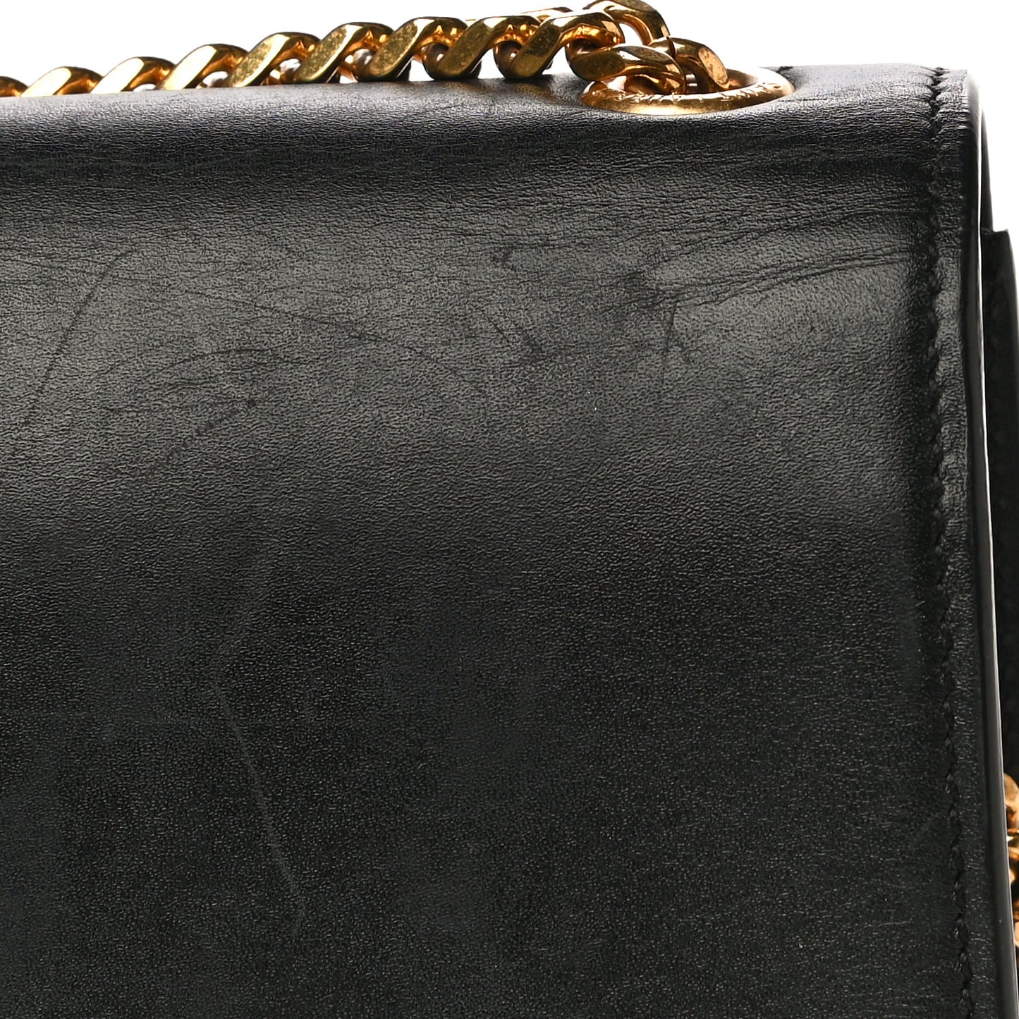 Calfskin Small Classic Monogram Kate Tassel Satchel Black
