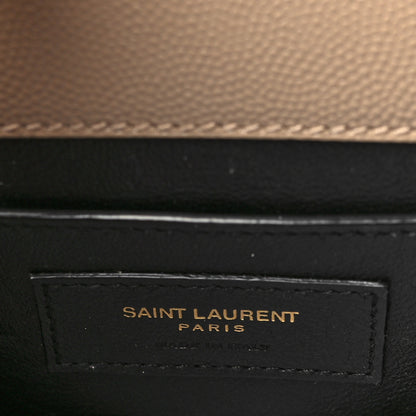 Saint Laurent Grain de Poudre Mini Classic Monogram Cassandra Top Handle Beige 6 of 9
