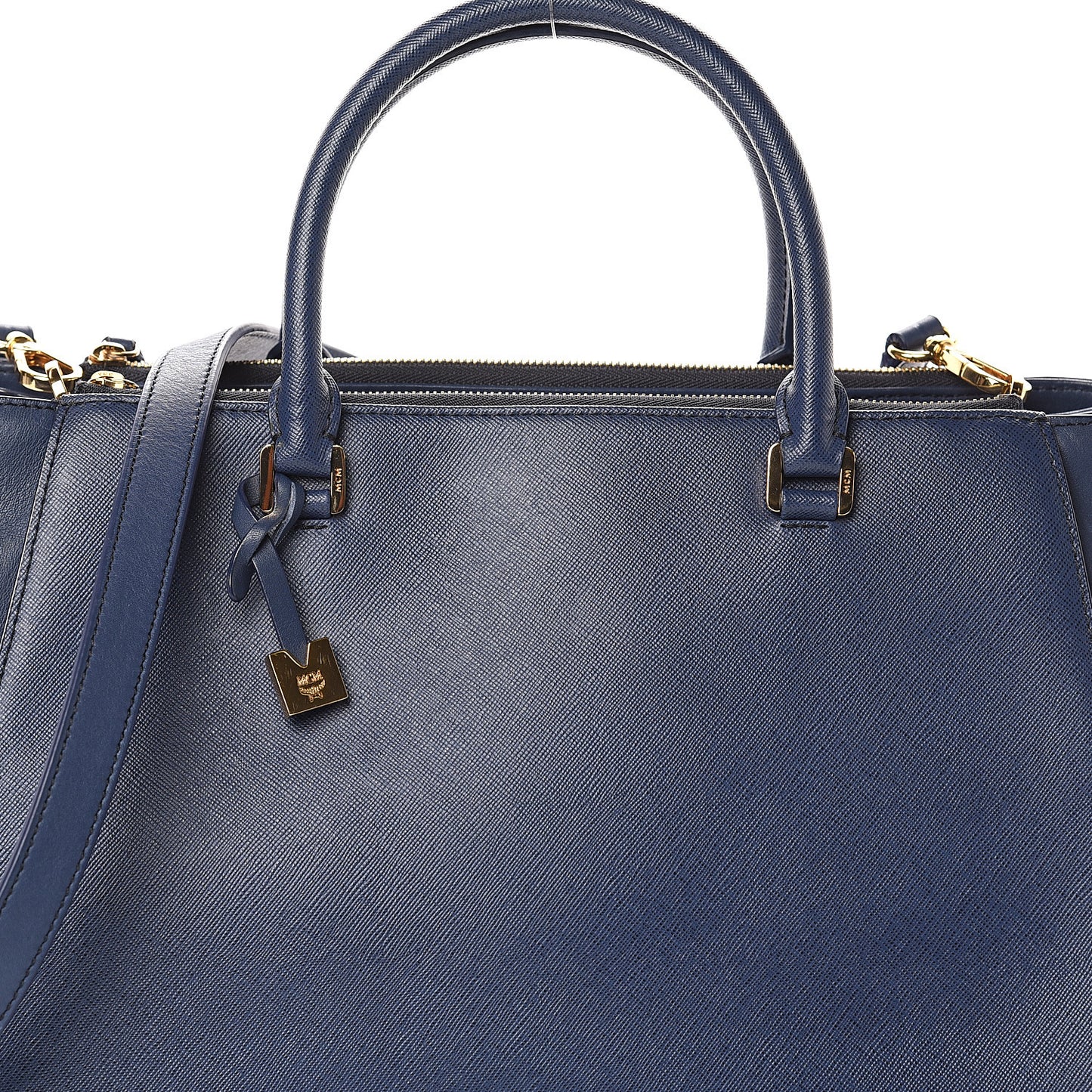 Saffiano Top Handle Tote Blue