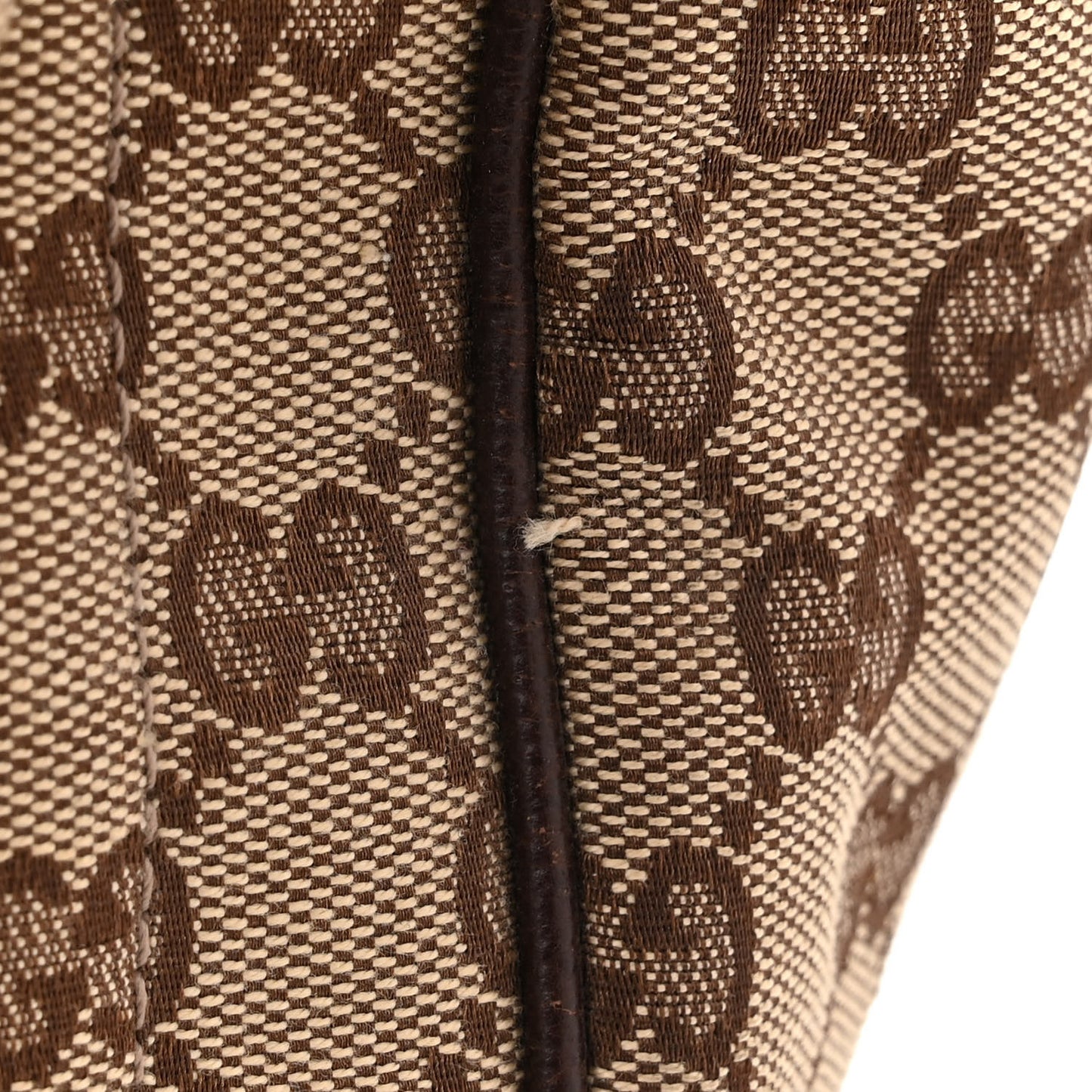 GG Monogram Medium Web Handle Double Pocket Tote Brown