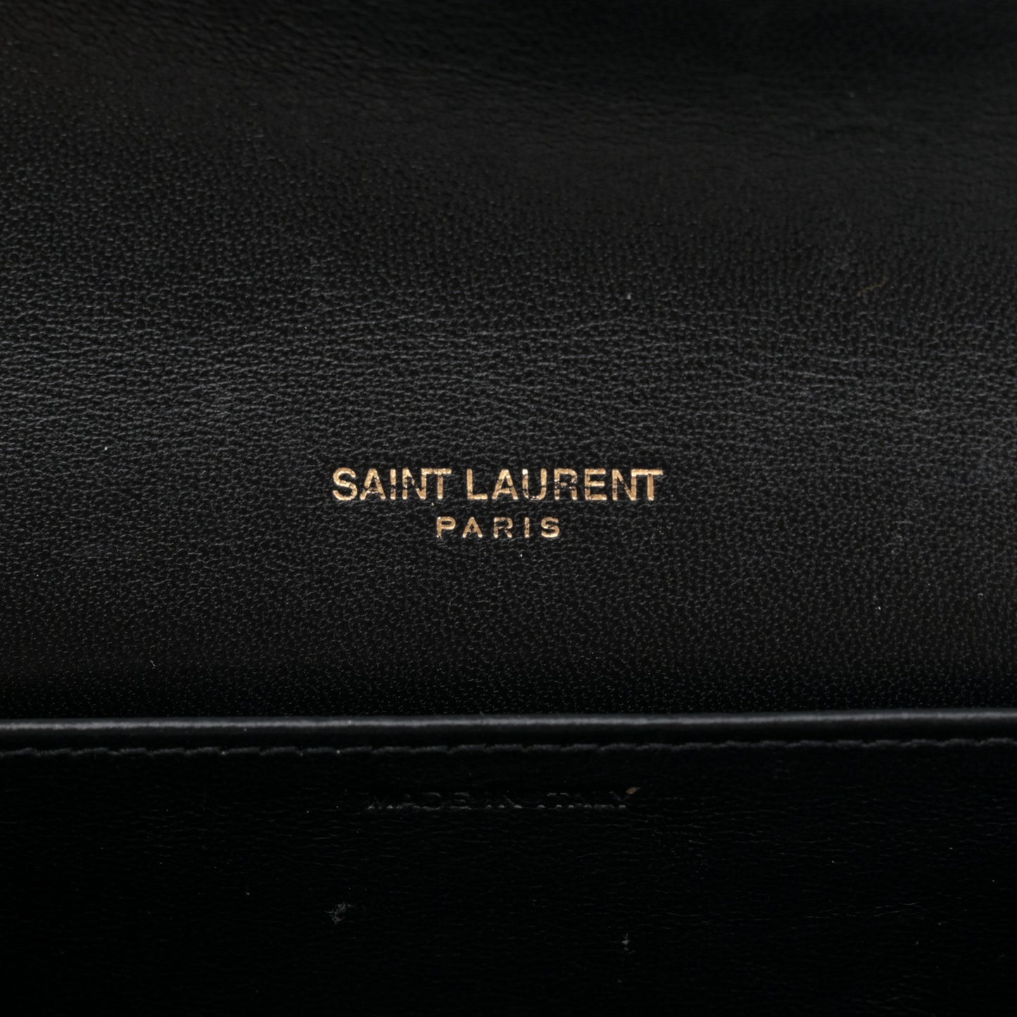Calfskin Crocodile Embossed Monogram Uptown Chain Wallet Black