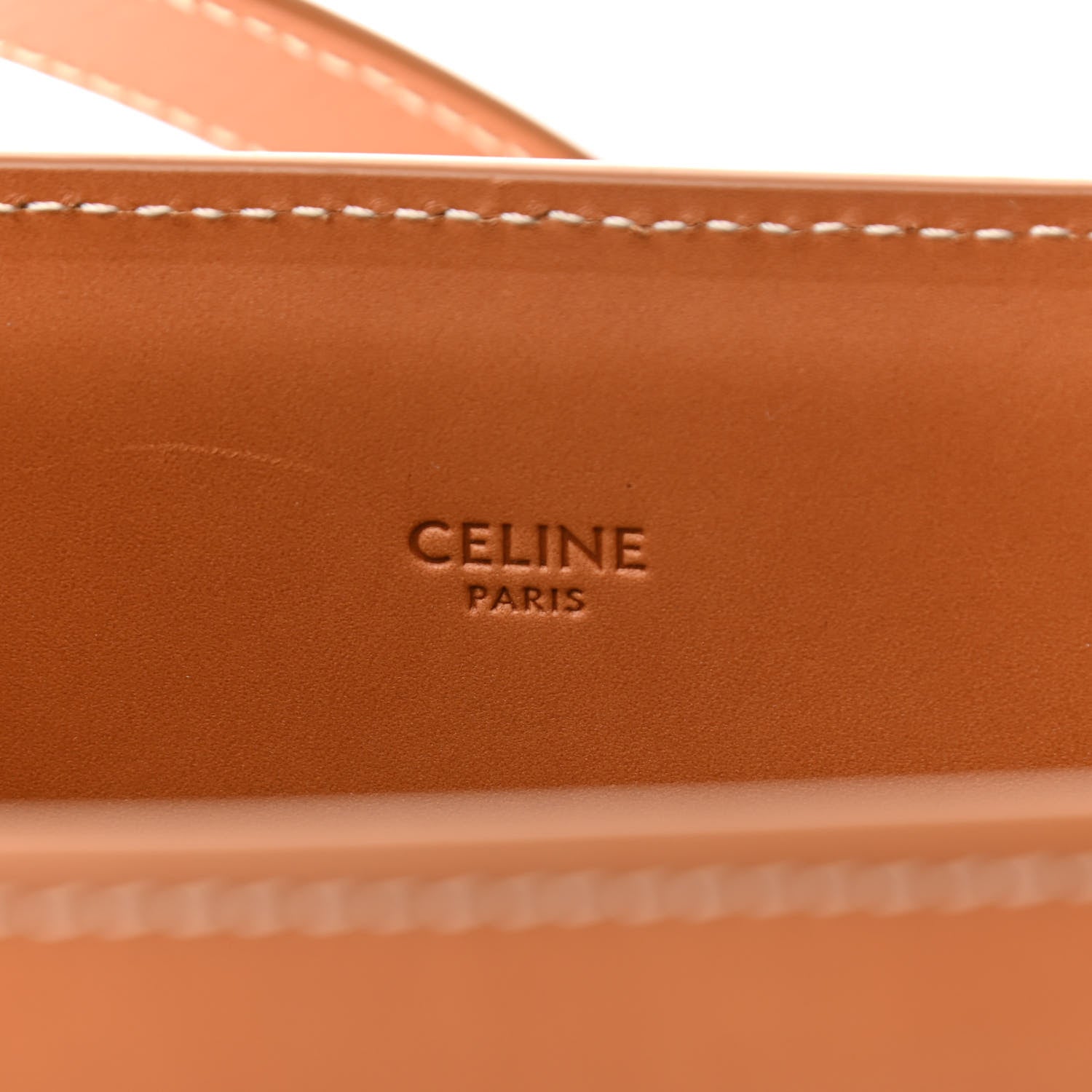 Celine Canvas Calfskin Logo Print Small Vertical Cabas Natural Tan 6 of 10