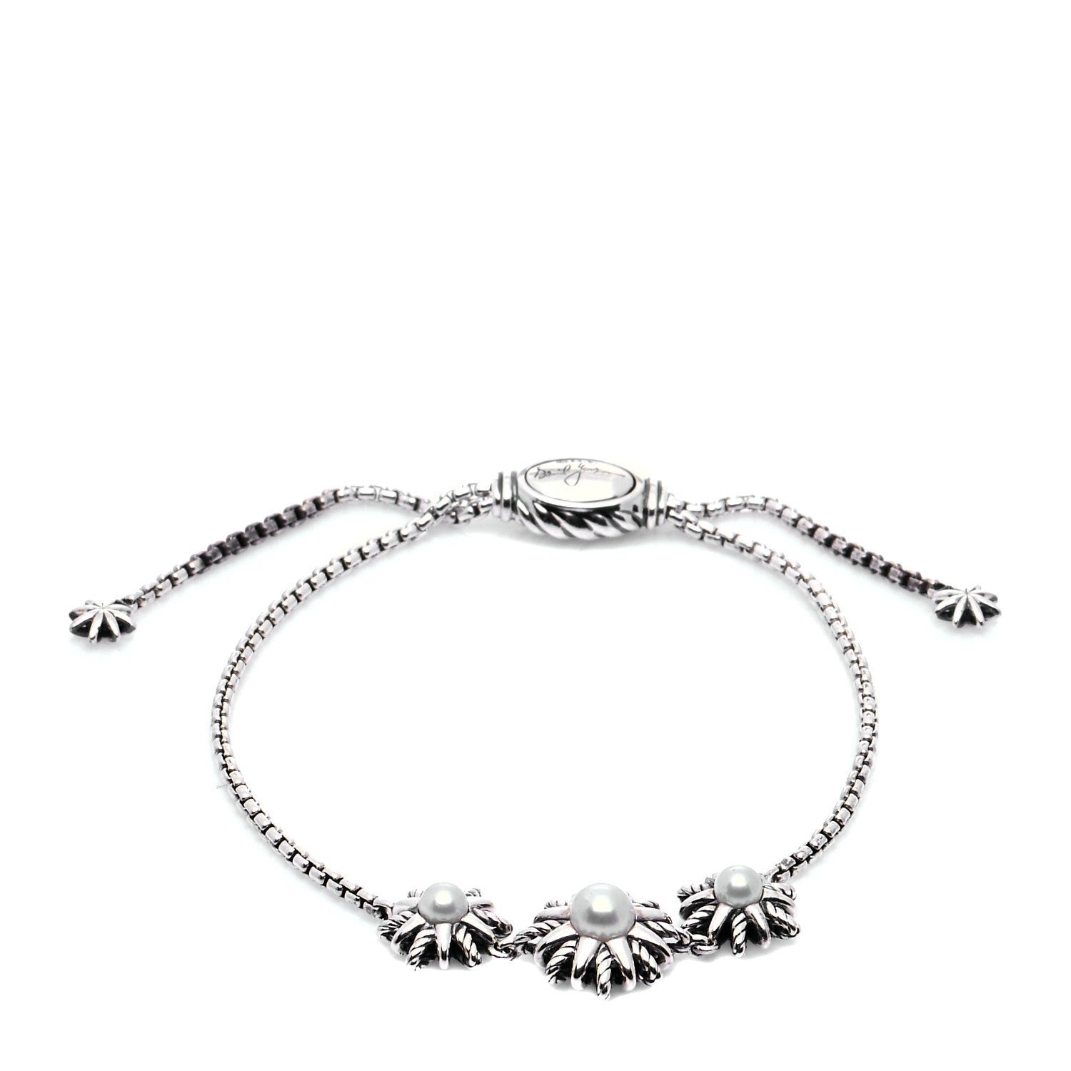 David Yurman Sterling Silver Pearl Starburst Bracelet 1 of 5