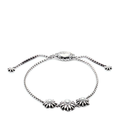 David Yurman Sterling Silver Pearl Starburst Bracelet 1 of 5