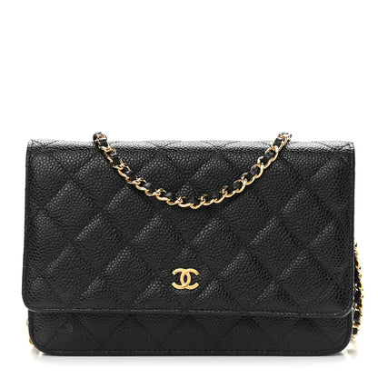Chanel Caviar Quilted Wallet On Chain WOC Black 1 of 11
