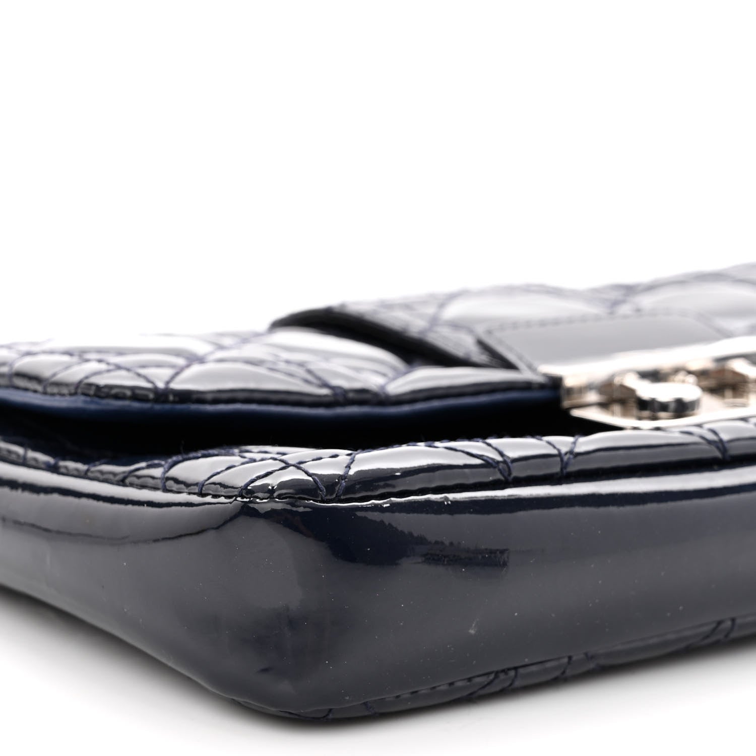 Christian Dior Patent Cannage Miss Dior Promenade Pouch Blue 8 of 9