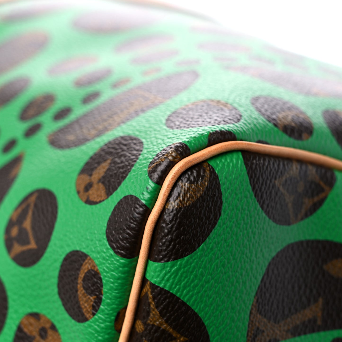 Monogram Kusama Pumpkin Dots Keepall Bandouliere 55 Green