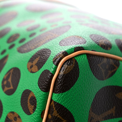 Louis Vuitton Monogram Kusama Pumpkin Dots Keepall Bandouliere 55 Green 9 of 12
