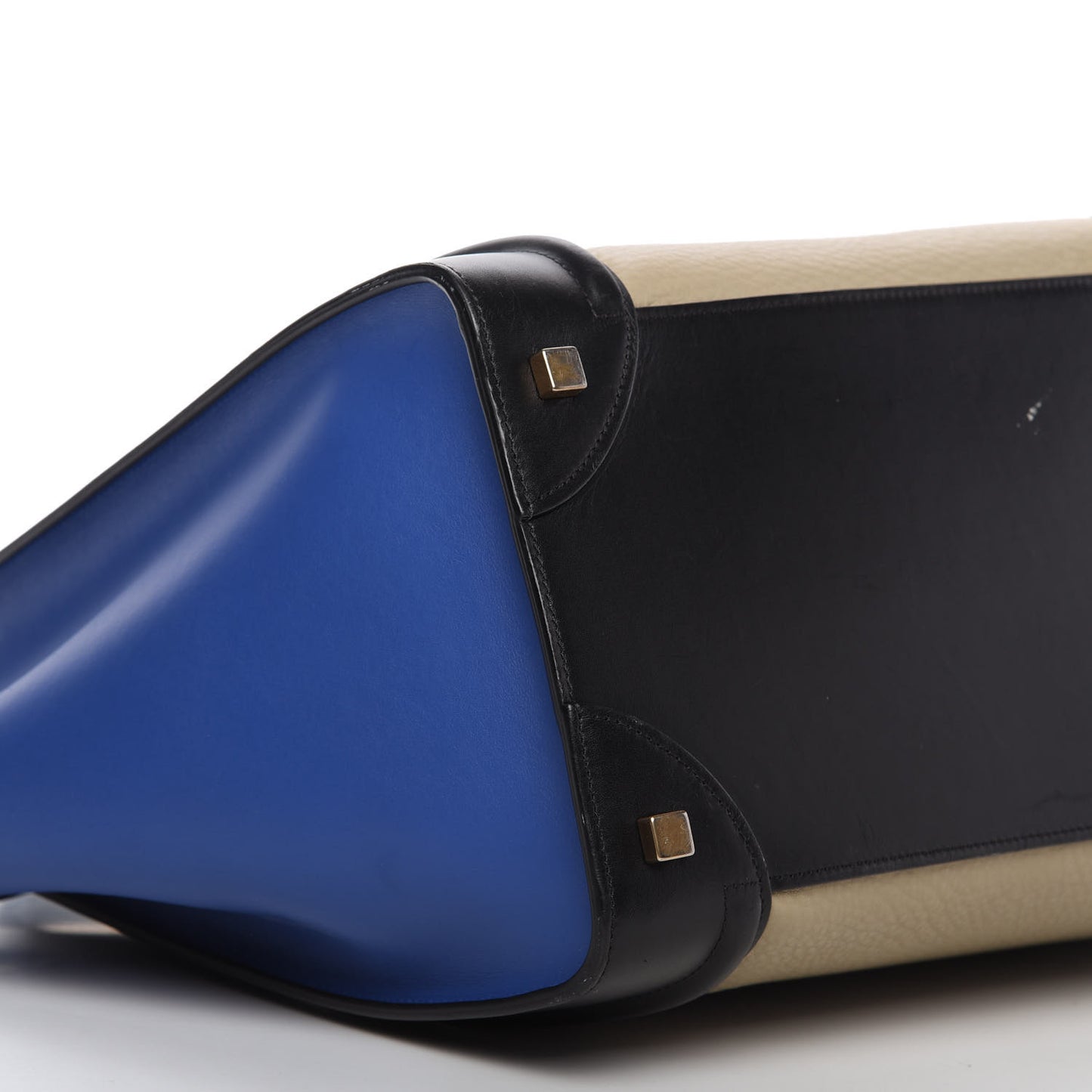 Elephant Calfskin Mini Tri-Color Luggage Beige