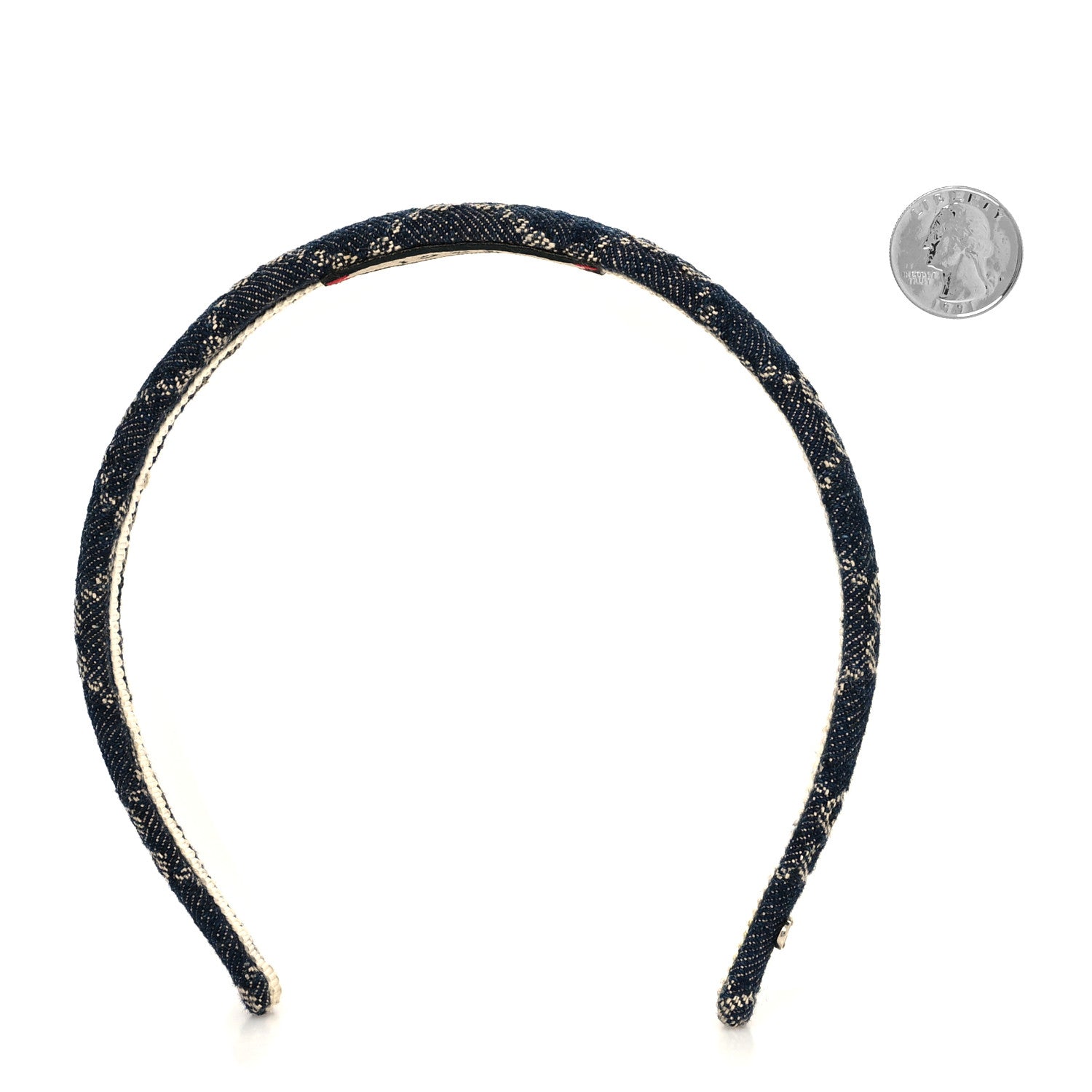 Gucci Denim Monogram Headband 2 of 5