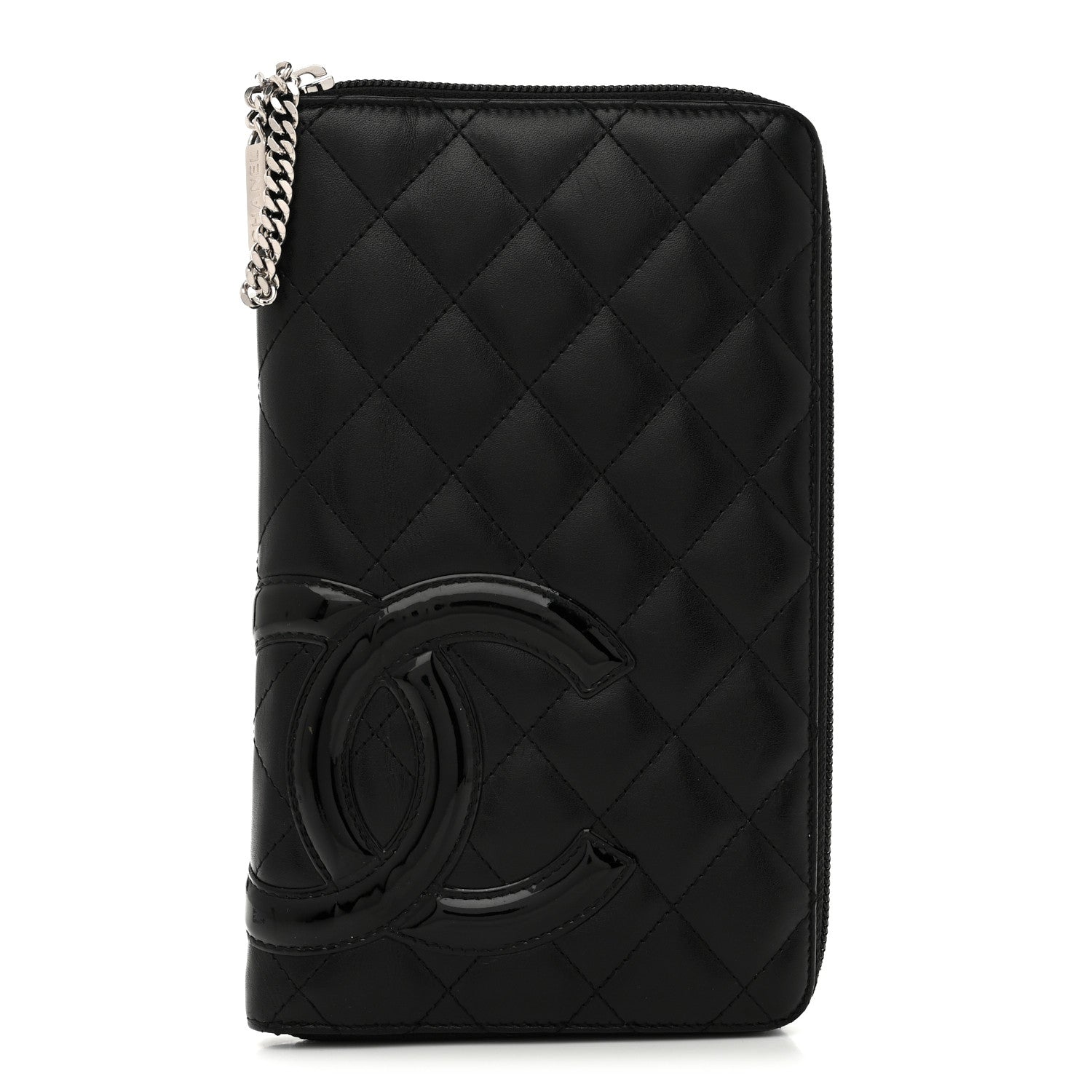Chanel Calfskin Cambon Zip Around Organizer Wallet Black 1 of 9