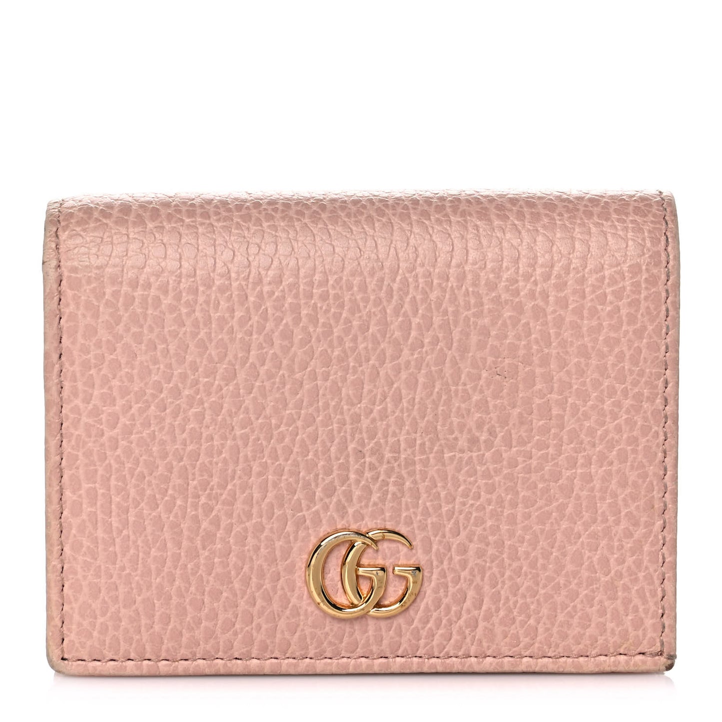Dollar Calfskin GG Marmont Card Case Perfect Pink