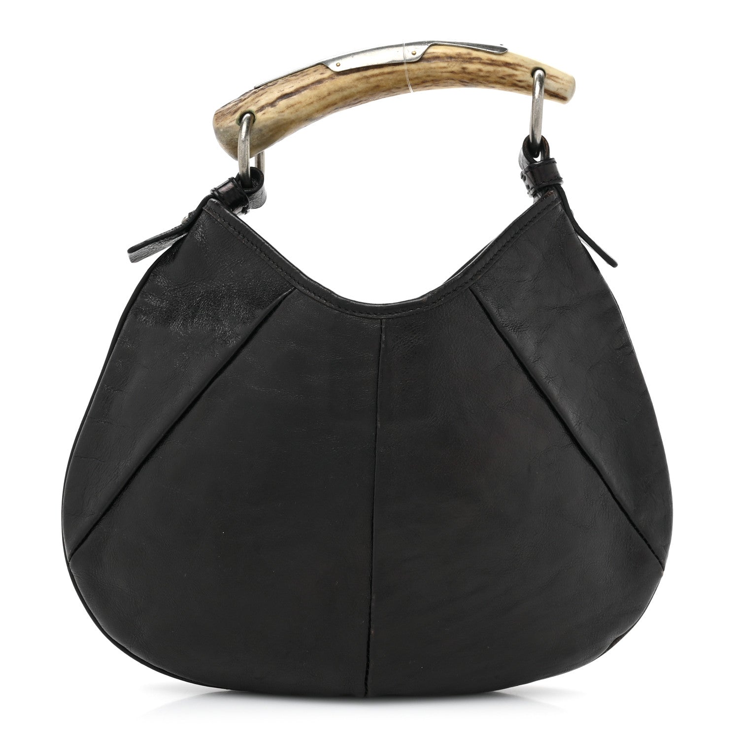 Saint Laurent Buffalo Horn Medium Mombasa Hobo Black 1 of 13