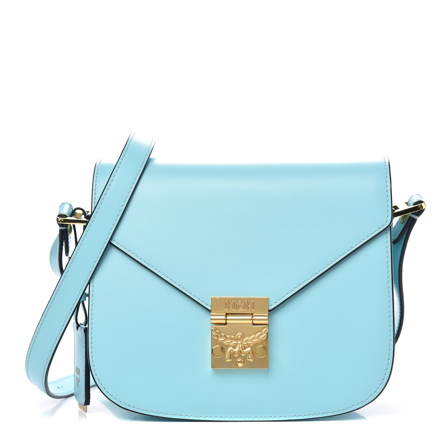 MCM Calfskin Patricia Crossbody Bag Liquid Blue 1 of 8
