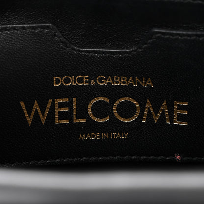 Dolce & Gabbana Calfskin Welcome Graffiti Printed Satchel Black 6 of 9