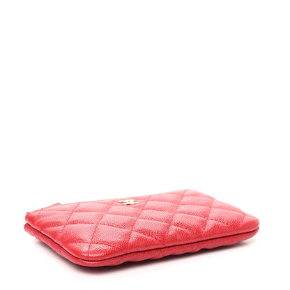 Chanel Caviar Quilted Small Cosmetic Case Red 4 of 8