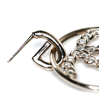 Chanel Baguette Crystal High Society CC Drop Earrings Gold 4 of 4