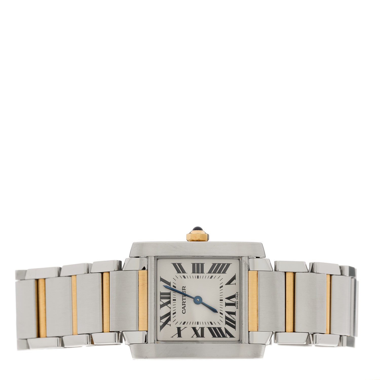 Cartier Stainless Steel 18K Yellow Gold 25mm Tank Francaise Quartz Watch 2 of 5