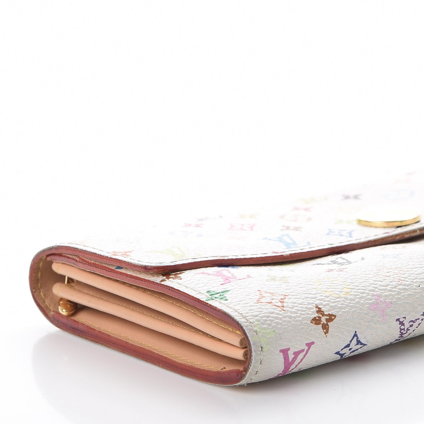 Monogram Multicolor Sarah Wallet White