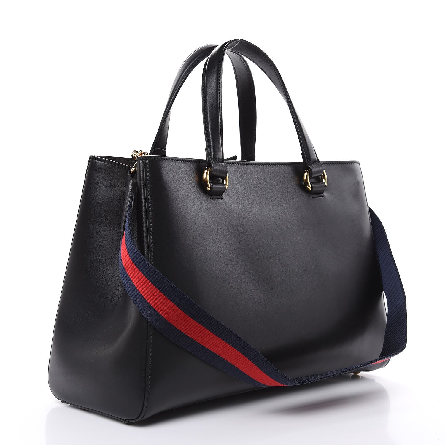 Gucci Calfskin Large Sylvie Top Handle Tote Black 3 of 10