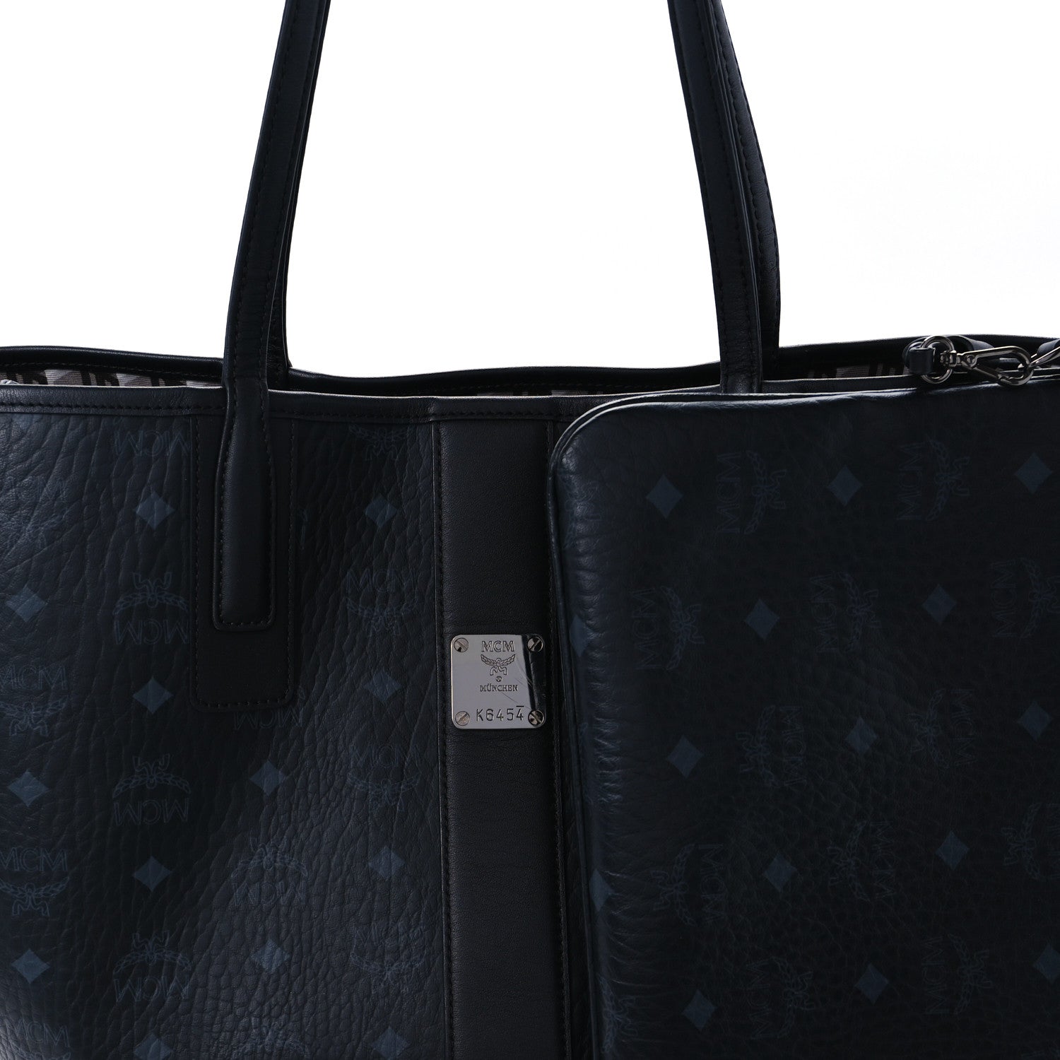 MCM Visetos Medium Liz Reversible Shopper Tote Black 13 of 18