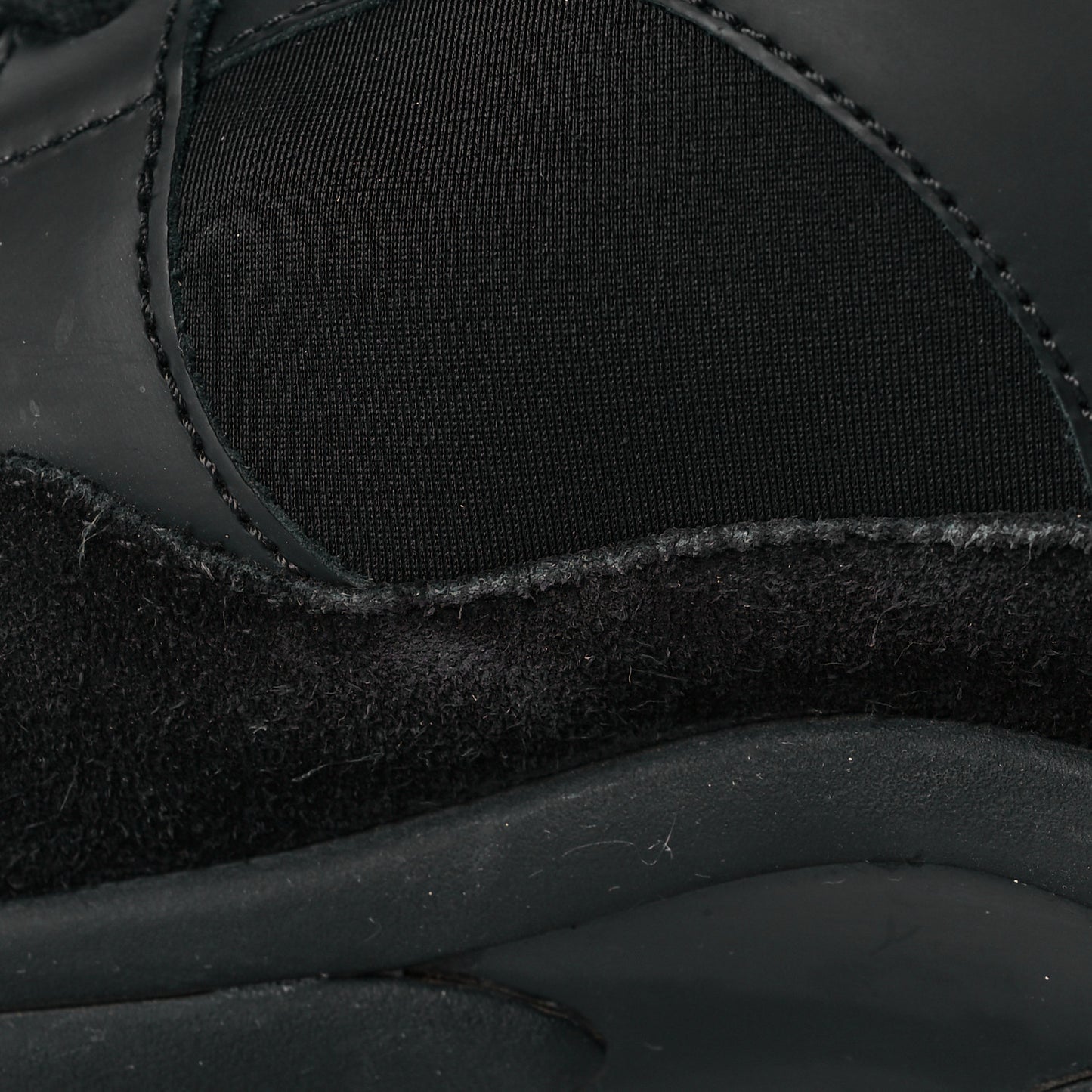 Fabric Calfskin Suede CC Sneakers 38 Black