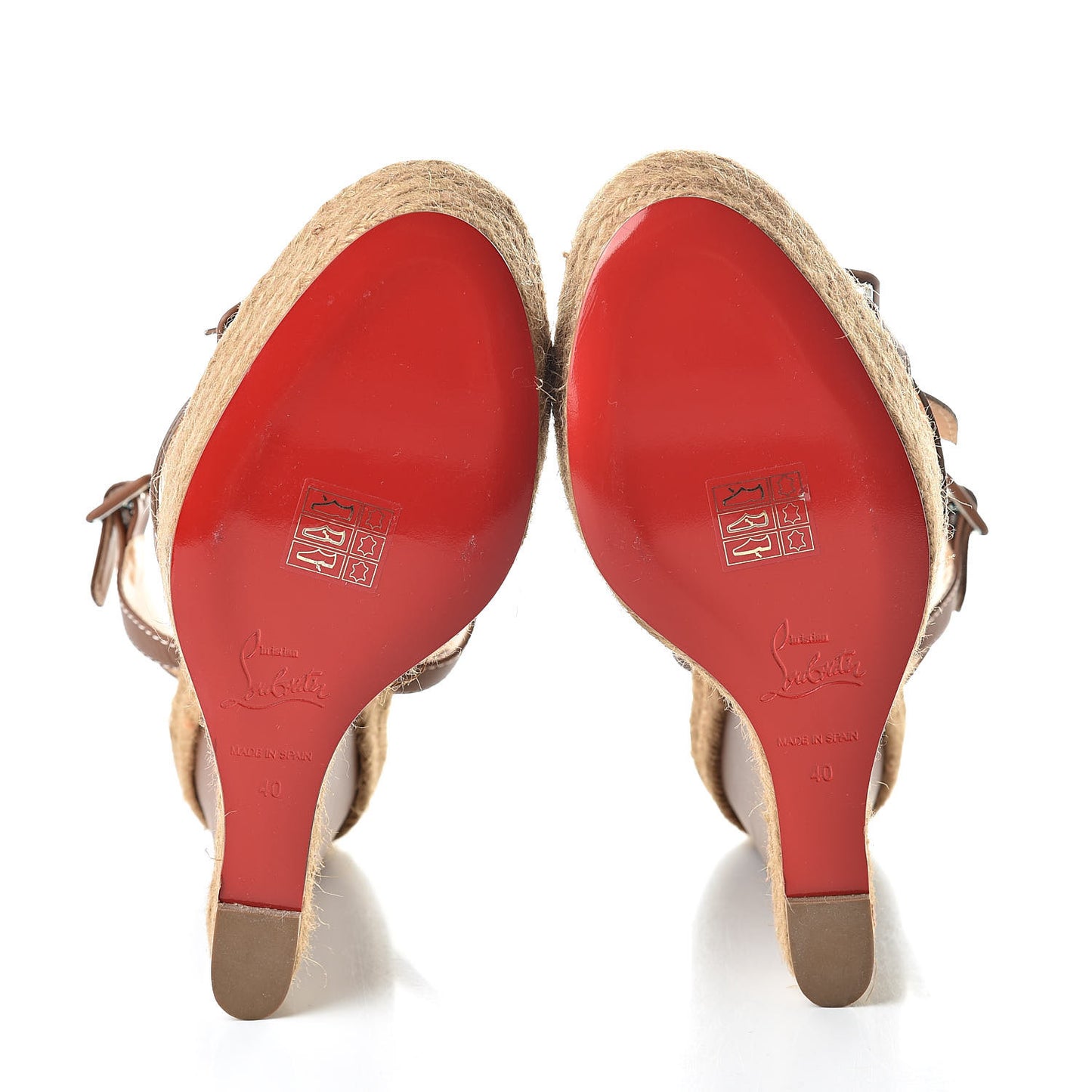 Calfskin Rope Zero Problem 140 Espadrille Wedges 40 Brown
