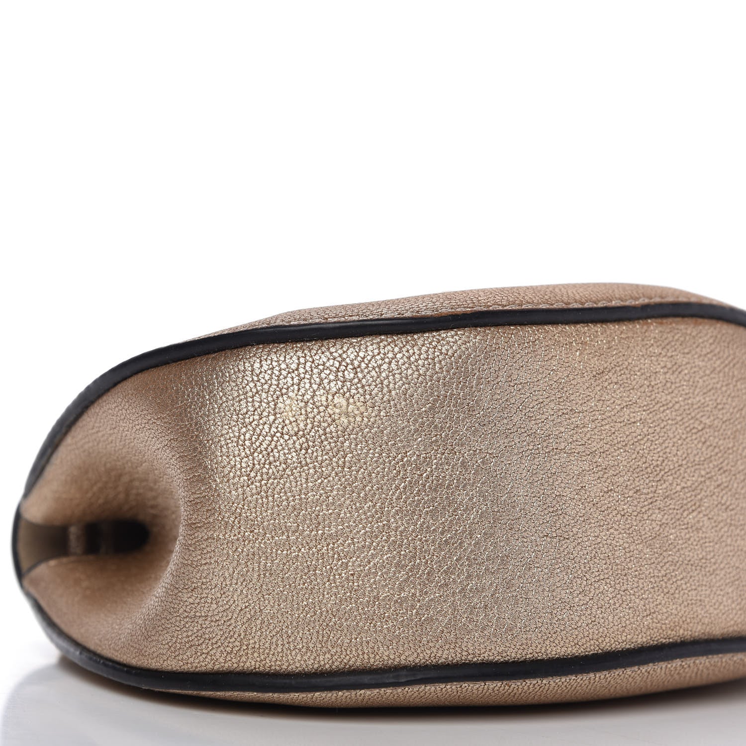 Chloe Metallic Grained Goatskin Nano Drew Shoulder Bag Abstract Gold 6 of 9