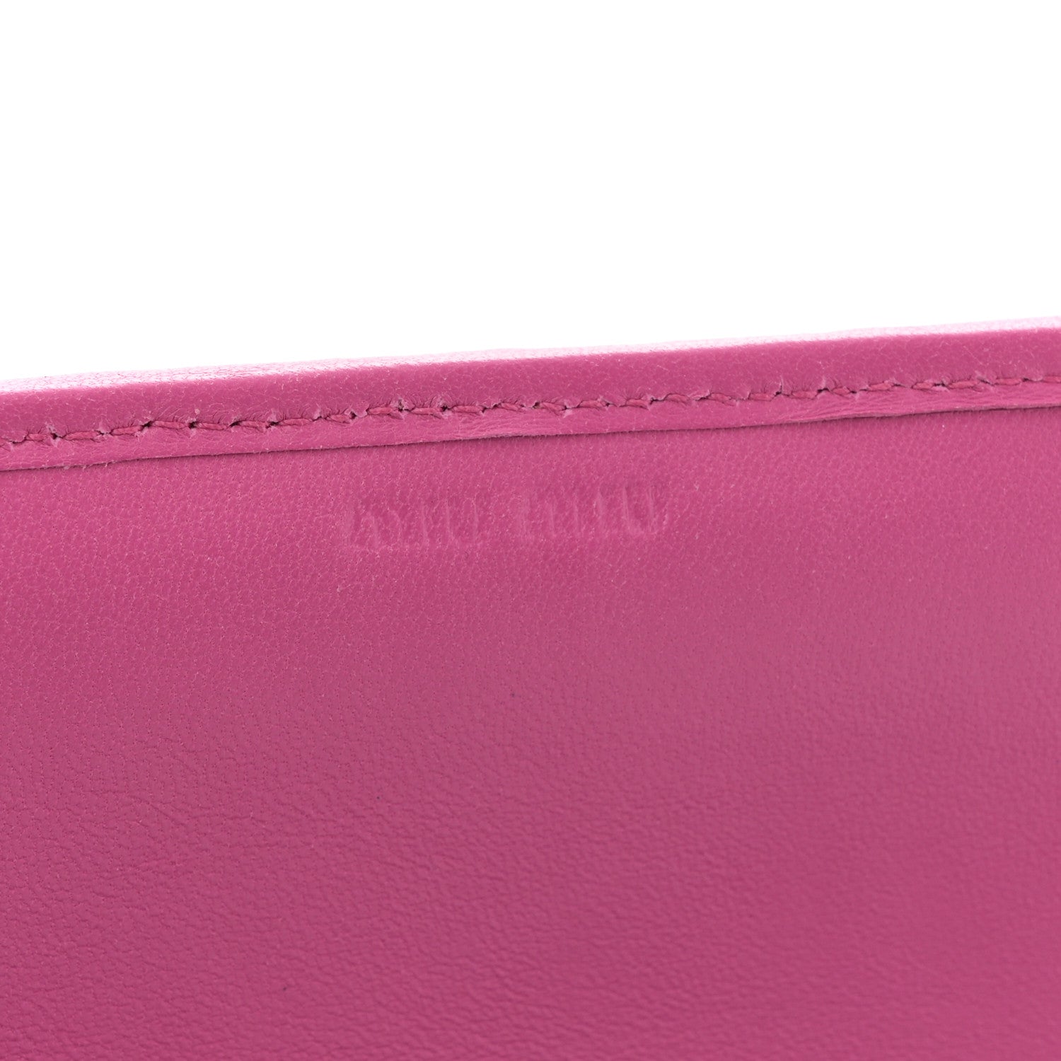 Miu Miu Nappa Matelasse Wallet On Chain Fuxia 6 of 10