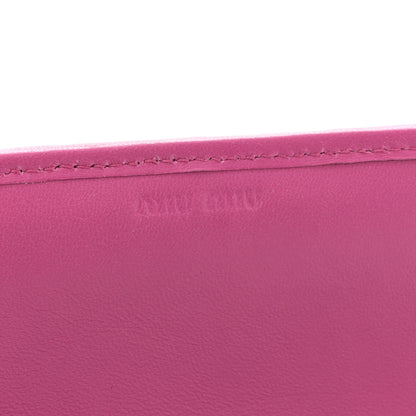Miu Miu Nappa Matelasse Wallet On Chain Fuxia 6 of 10