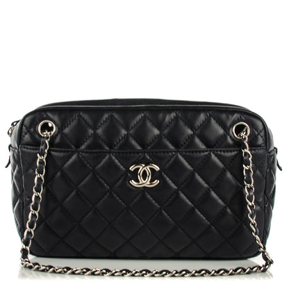 Chanel Lambskin Quilted Medium Camera Case Navy 1 of 7