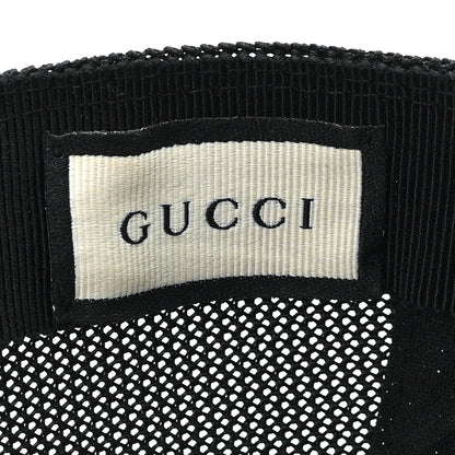 Gucci Nylon Light Mesh Dollar Calfskin GG Monogram Baseball Hat M Black 8 of 8